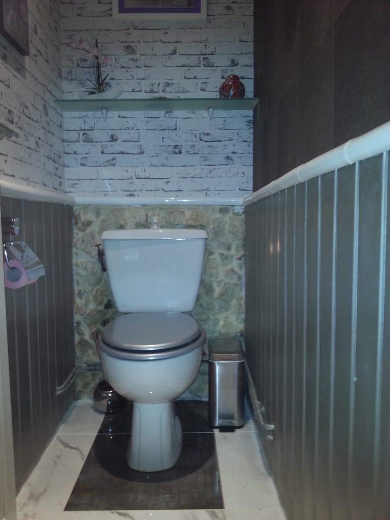 Toilet dans une petite salle