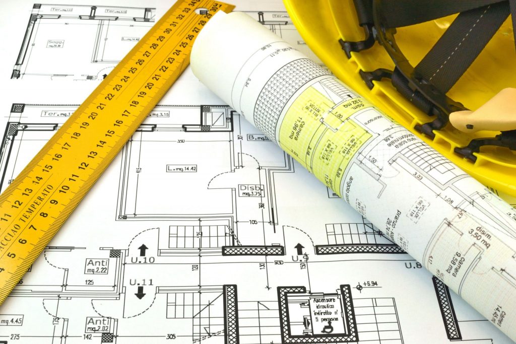 Plans architecturaux et outils de construction